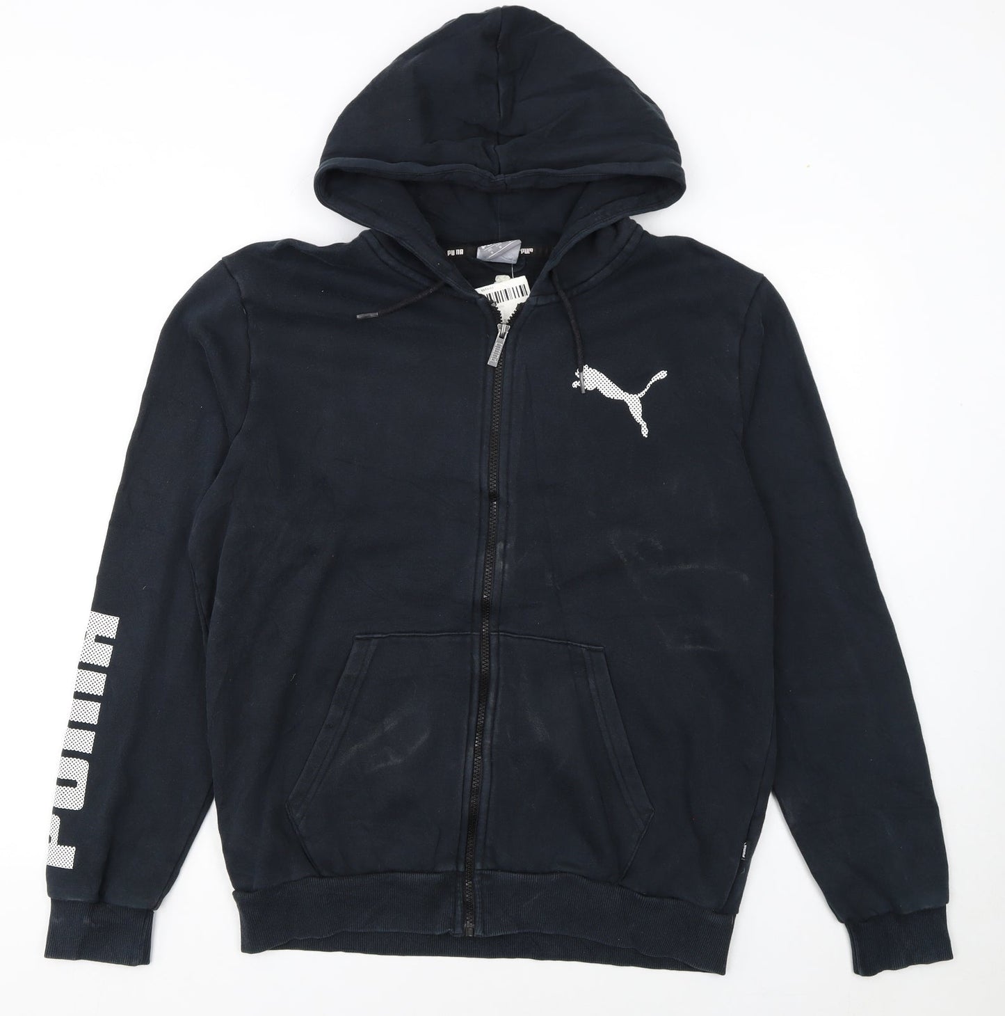 Puma Men's Black Full Zip Hoodie Medium Classic Style