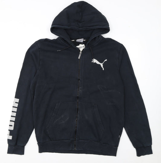 Puma Men's Black Full Zip Hoodie Medium Classic Style