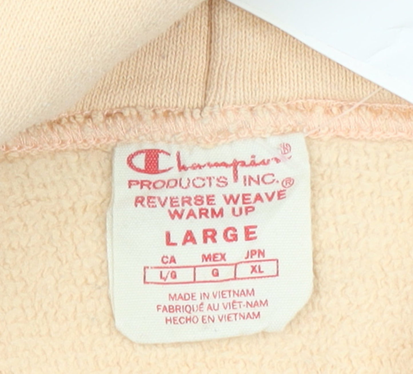 Champion Womens Beige Reverse Weave Pullover Hoodie Size L