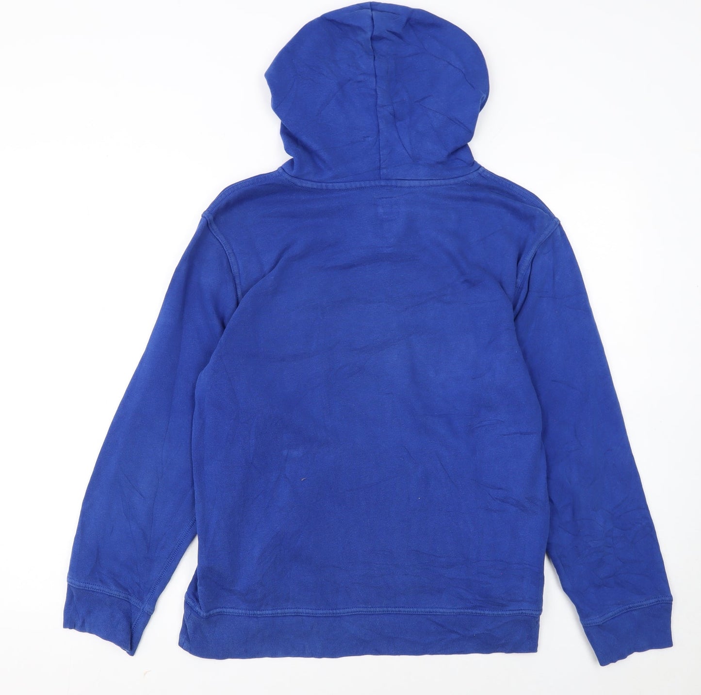 GAP Kids Boys Blue Pullover Hoodie Size 14-16 Cotton Blend Logo Sweatshirt