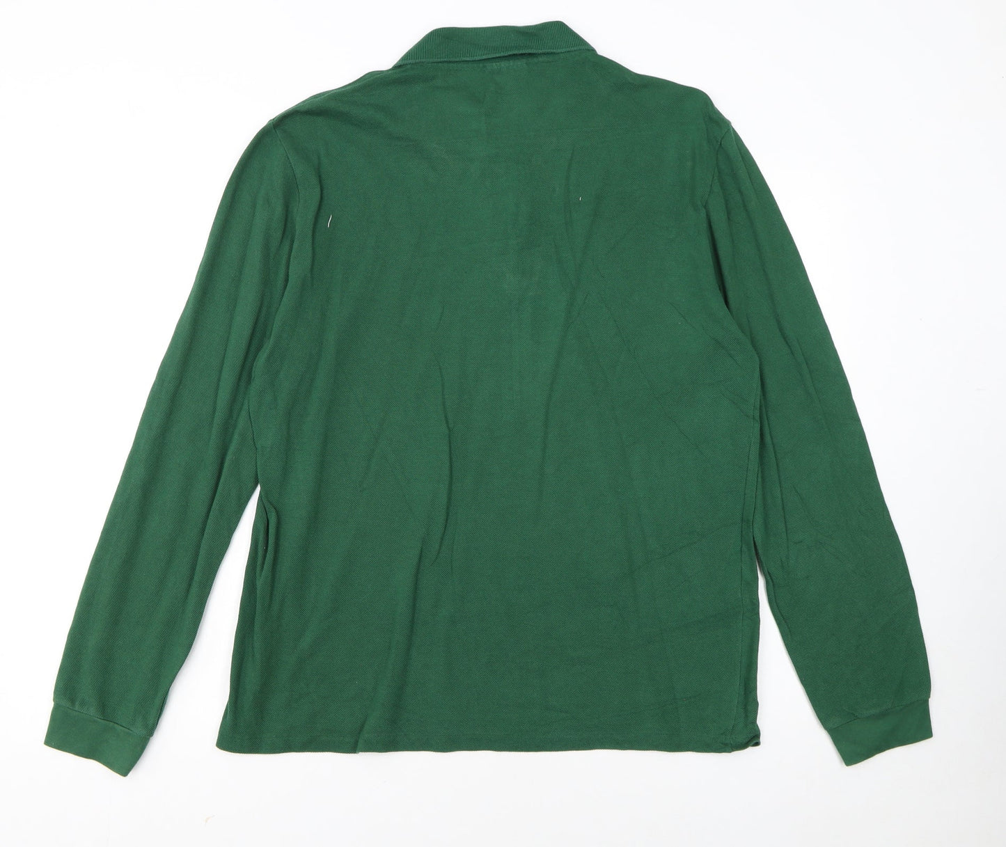 Lacoste Men's Green Long Sleeve Polo Shirt Size M Regular Fit