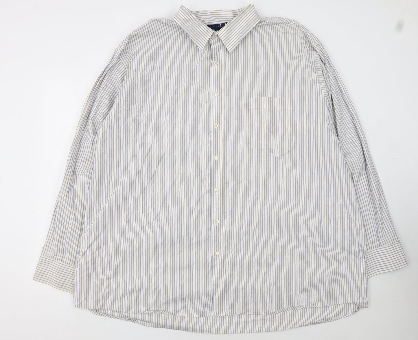 Tommy Hilfiger Women's Multicoloured Striped Long Sleeve Button-Up Shirt Size 20 Tall