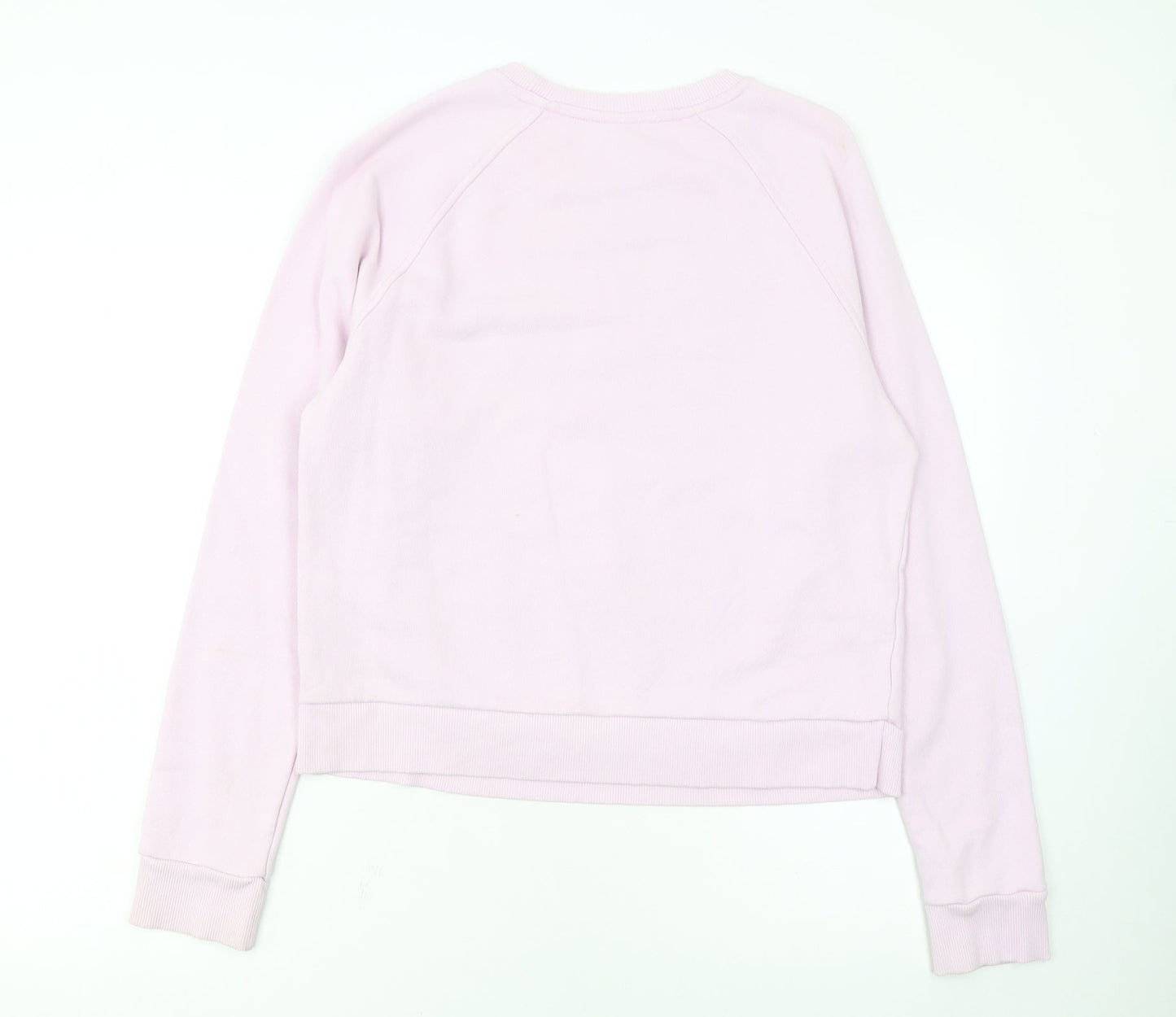 Reebok Womens Pink Crew Neck Pullover Sweatshirt Size M Casual Logo