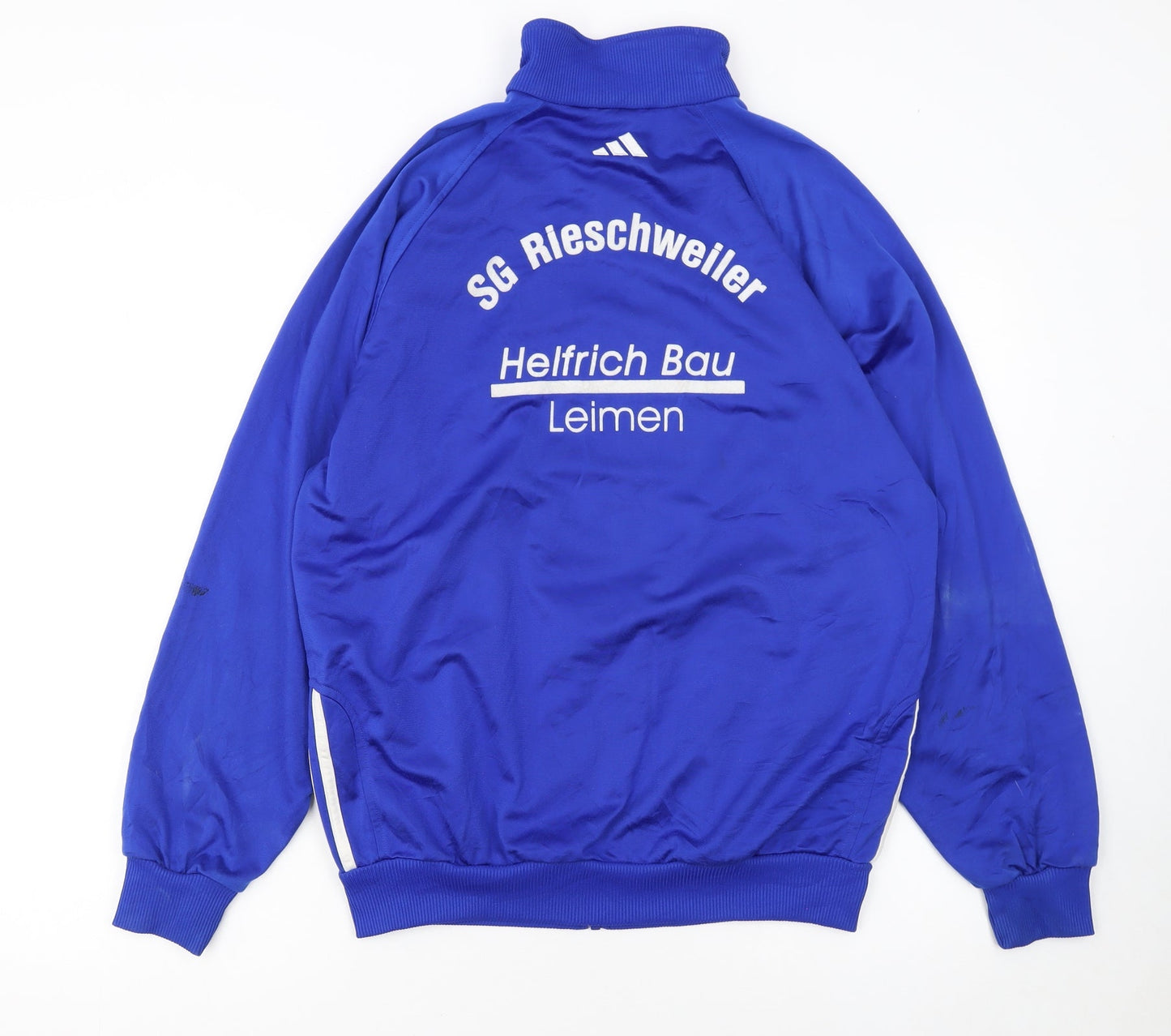adidas Men Blue XL Track Jacket Full Zip Retro Sportswear