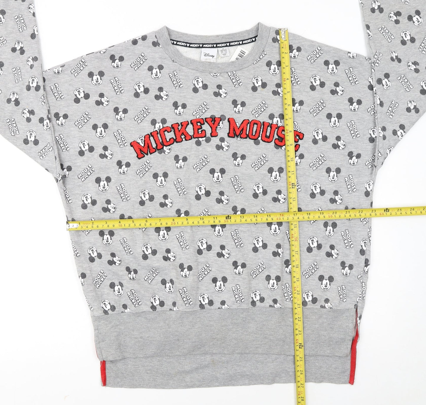 Disney Women’s Grey Mickey Mouse Graphic Pullover Sweatshirt M
