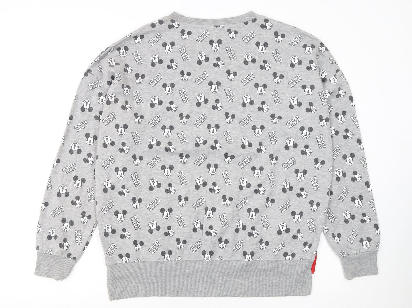 Disney Women’s Grey Mickey Mouse Graphic Pullover Sweatshirt M