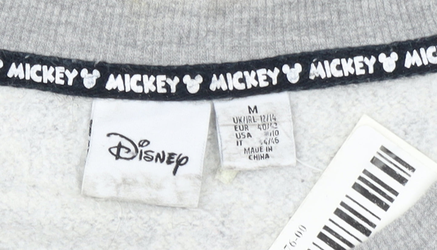Disney Women’s Grey Mickey Mouse Graphic Pullover Sweatshirt M