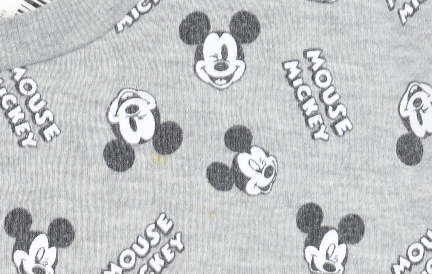 Disney Women’s Grey Mickey Mouse Graphic Pullover Sweatshirt M