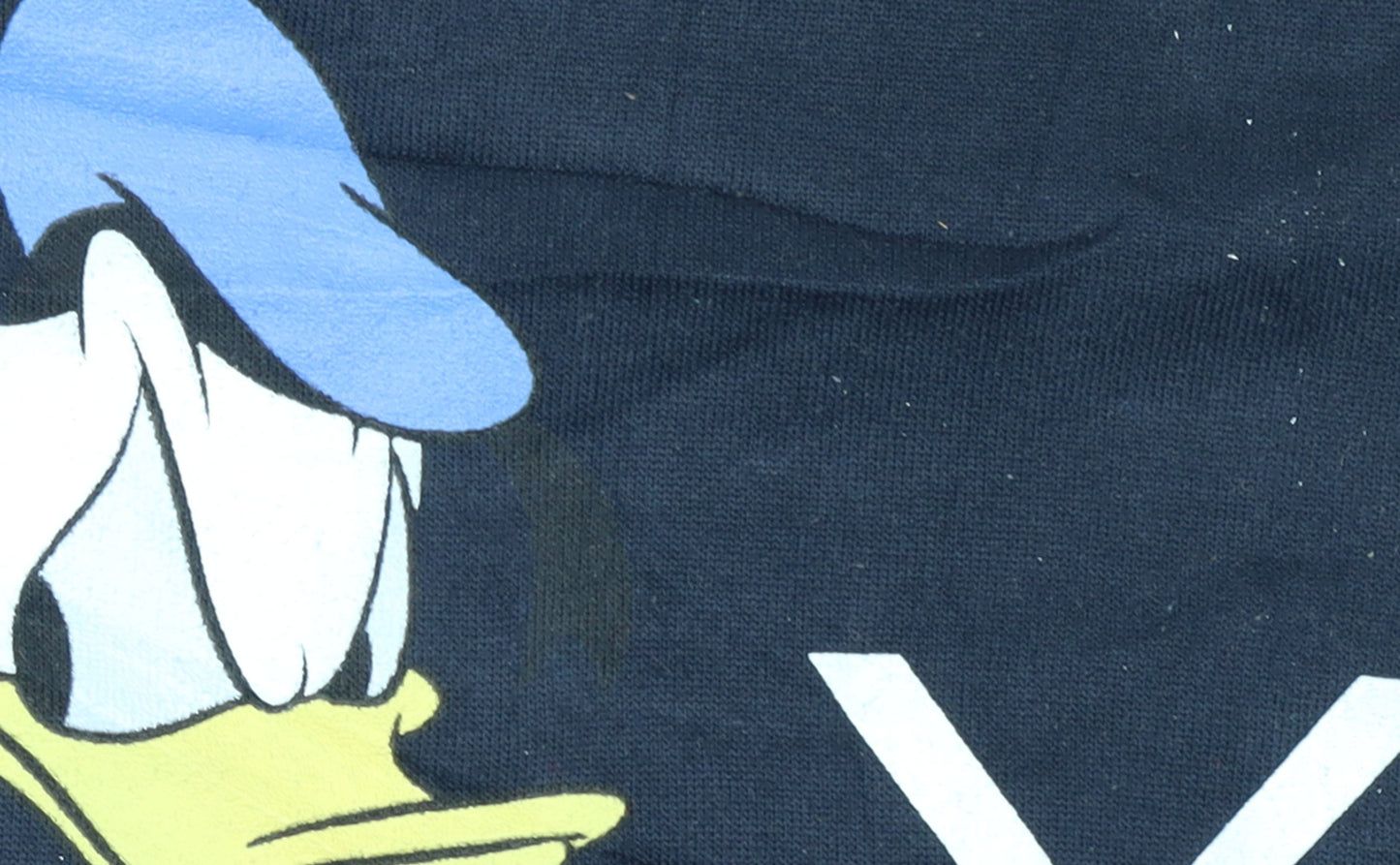 Disney Women Navy Donald Duck New York Pullover Sweatshirt L