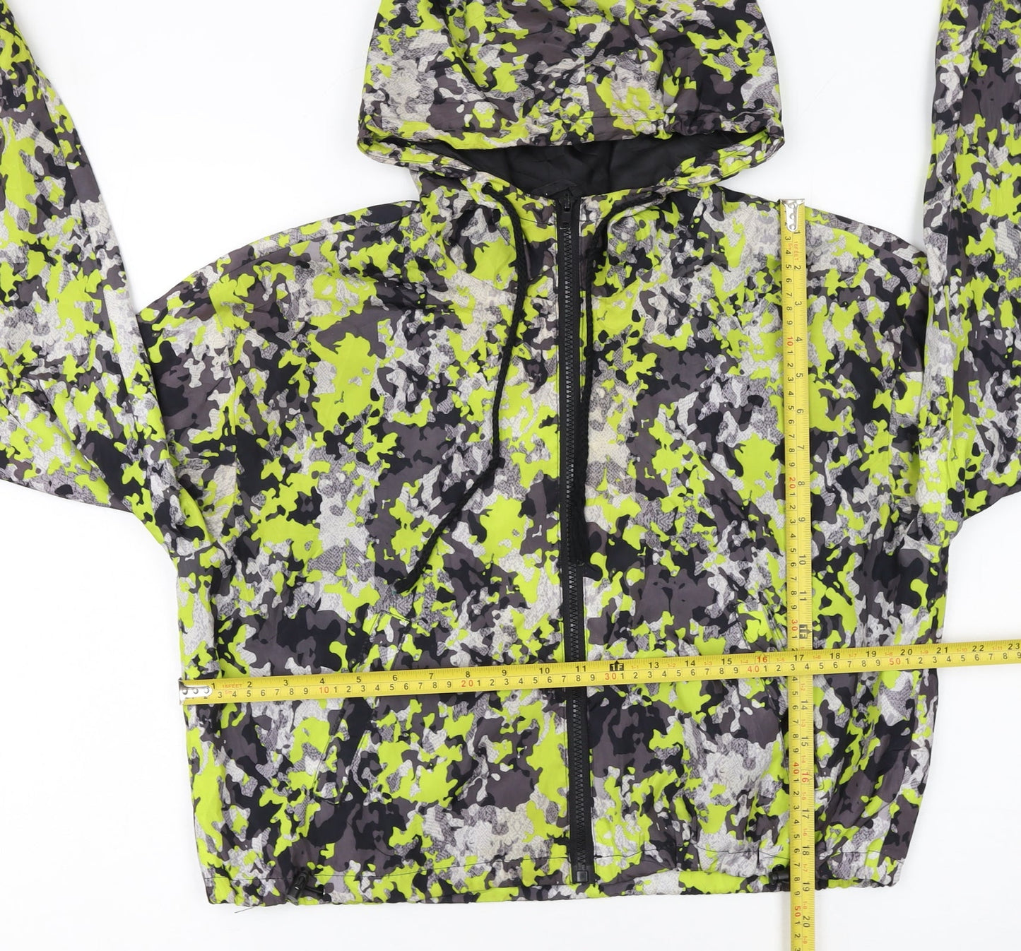 New Look Sport Womens Multicoloured Camo Hooded Windbreaker Jacket L