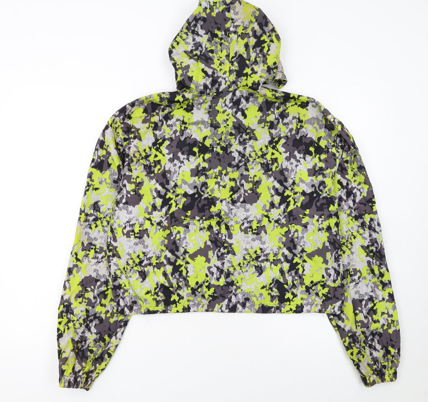 New Look Sport Womens Multicoloured Camo Hooded Windbreaker Jacket L