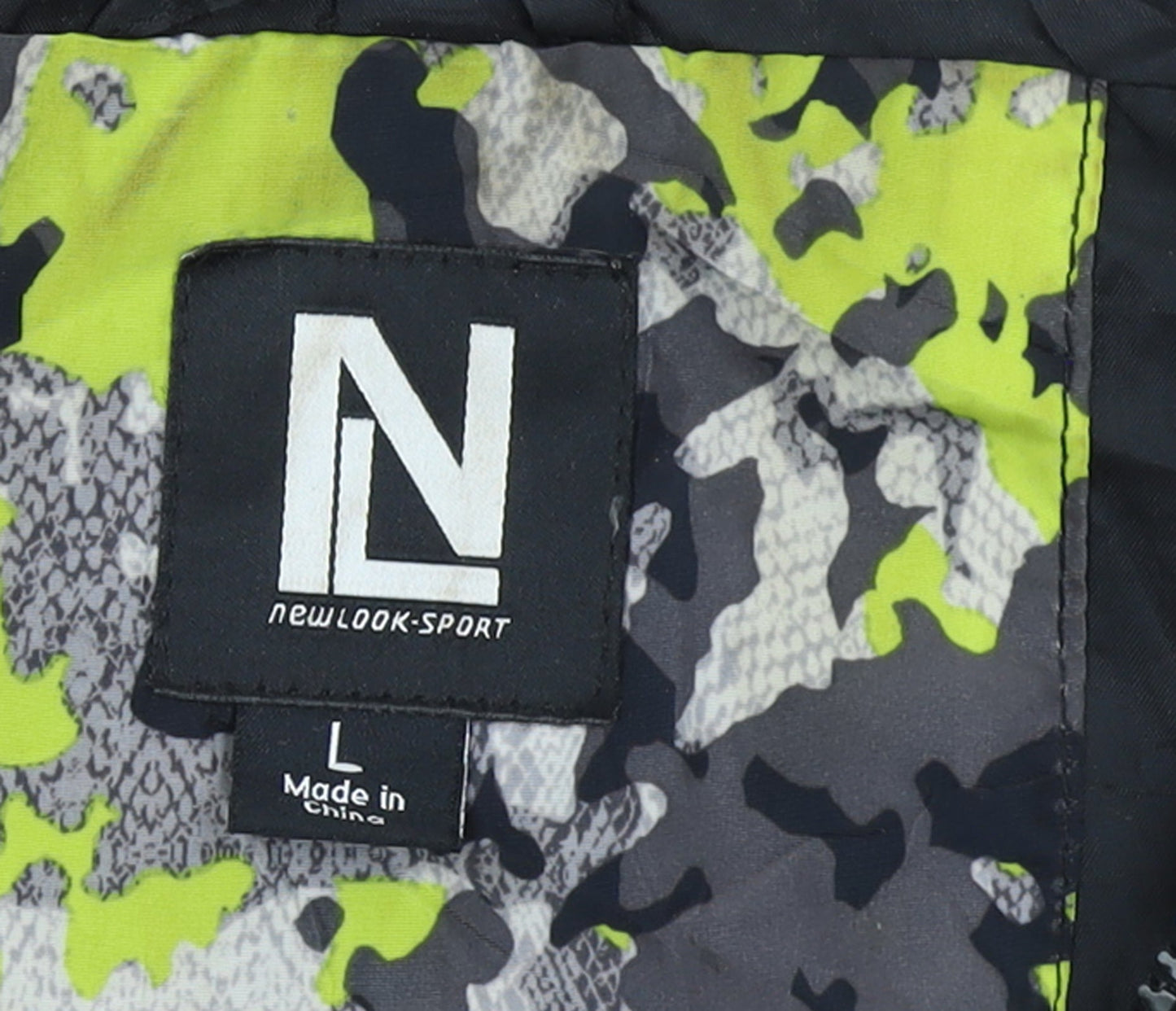 New Look Sport Womens Multicoloured Camo Hooded Windbreaker Jacket L