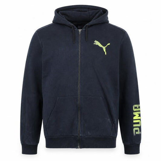 Puma Men's Black Full Zip Hoodie Sweatshirt L Sportswear