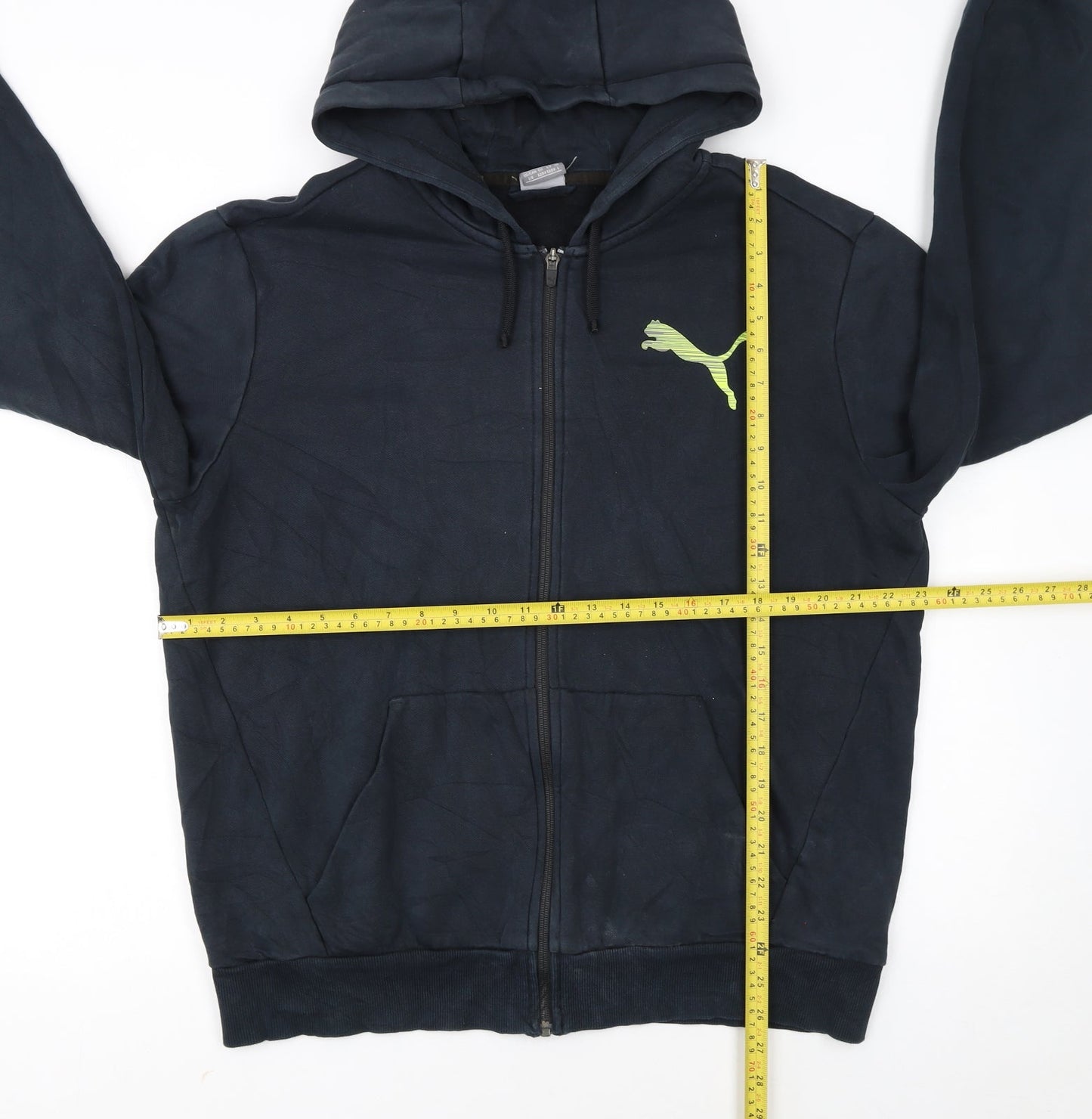 Puma Men's Black Full Zip Hoodie Sweatshirt L Sportswear