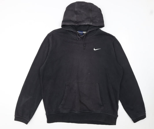 Nike Men's Black Pullover Hoodie L Regular Fit Fleece Sportswear