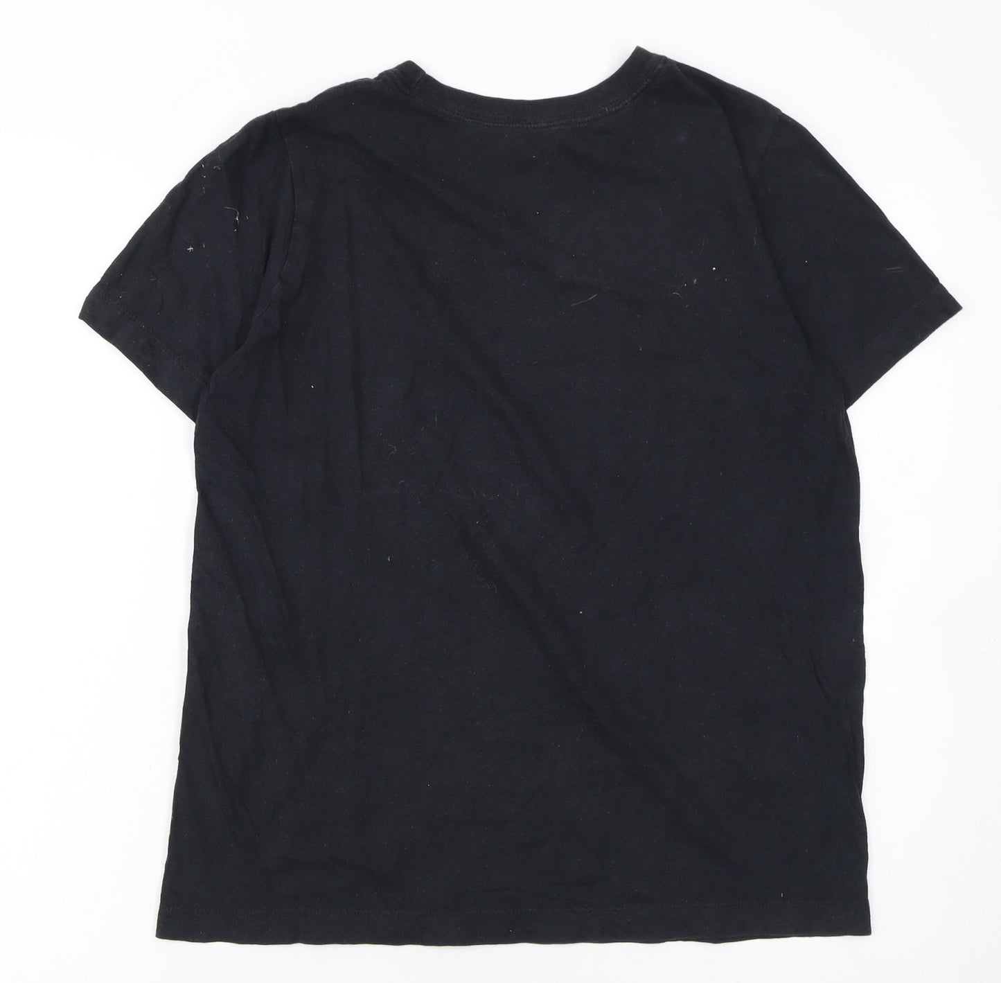 Nike Boys Black XL Graphic T-Shirt Crew Neck Short Sleeve Sports Tee