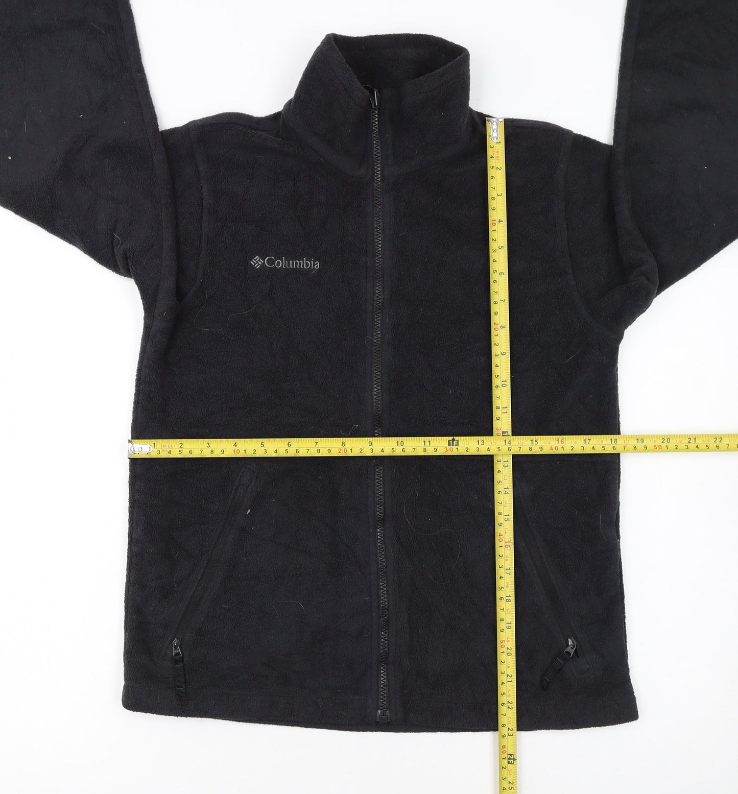 Columbia Boys Black Fleece Full Zip Jacket Size 14-16 Years Outdoor Wear