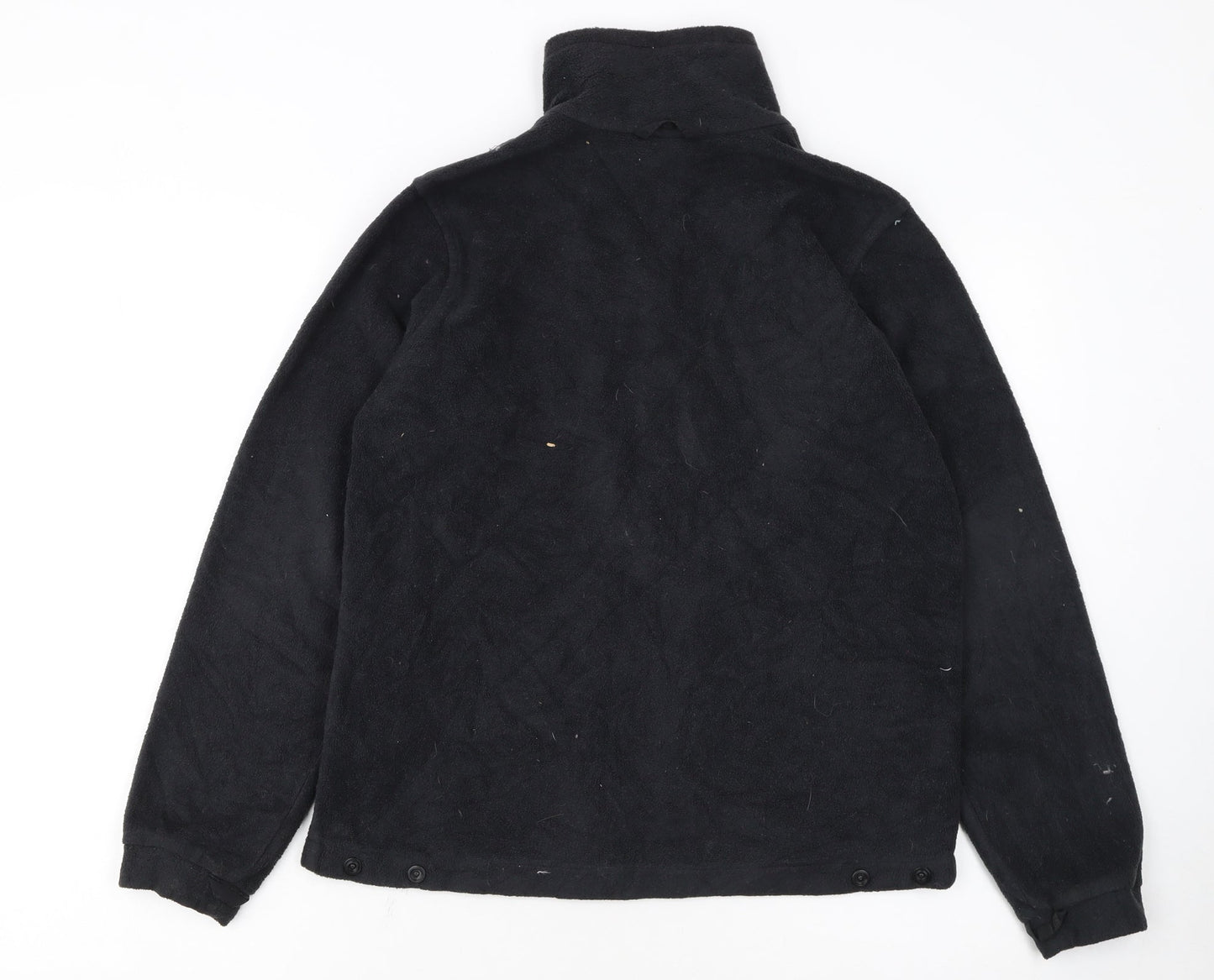 Columbia Boys Black Fleece Full Zip Jacket Size 14-16 Years Outdoor Wear