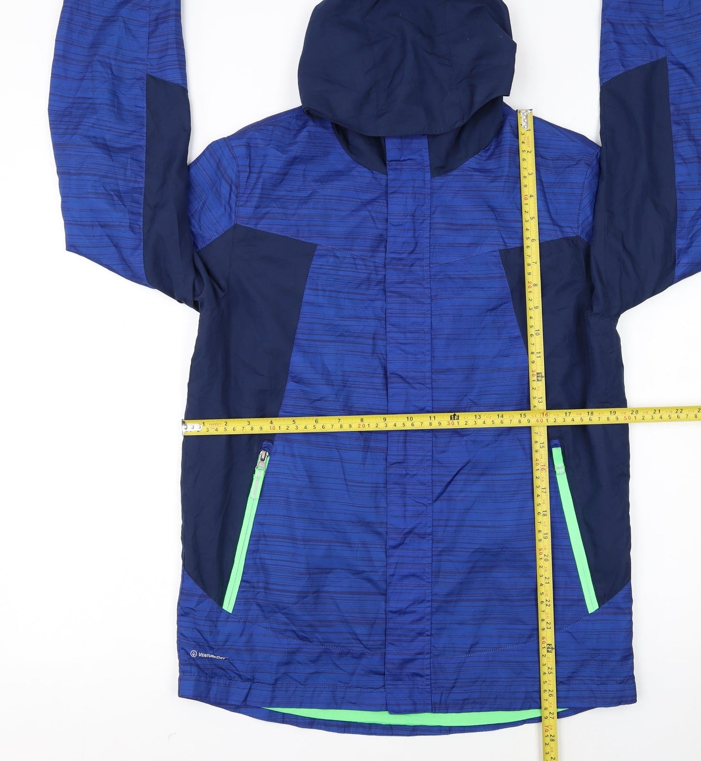 Champion Boys Blue Hooded Rain Coat Jacket XL (16 Years) Waterproof