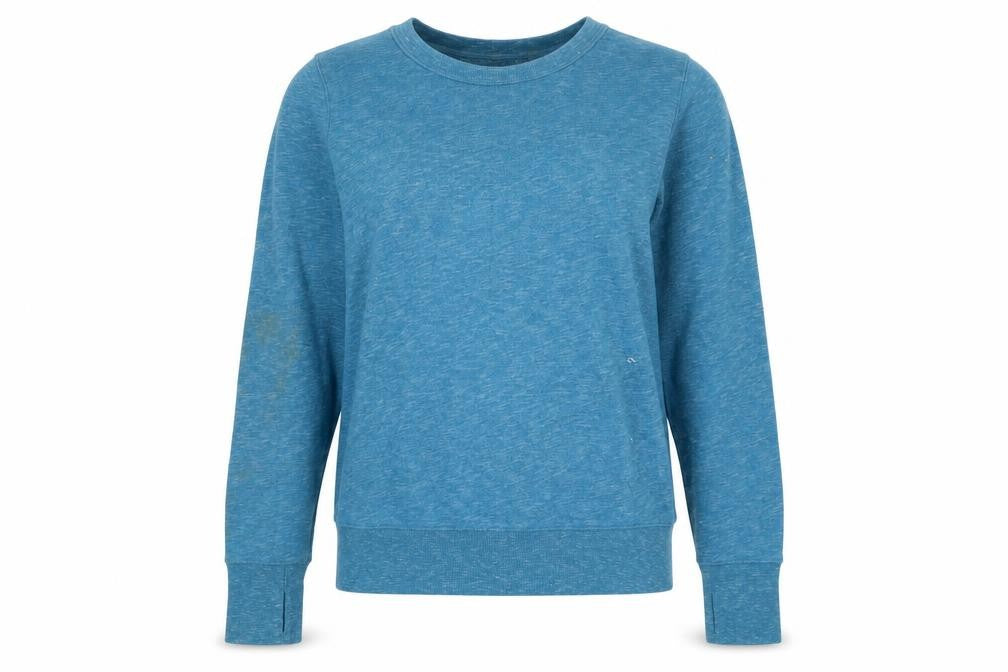 Tek Gear Women's Blue Crew Neck Long Sleeve Pullover Sweatshirt M