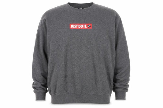 Nike Men's Grey 2XL Pullover Sweatshirt Just Do It Logo Sportswear