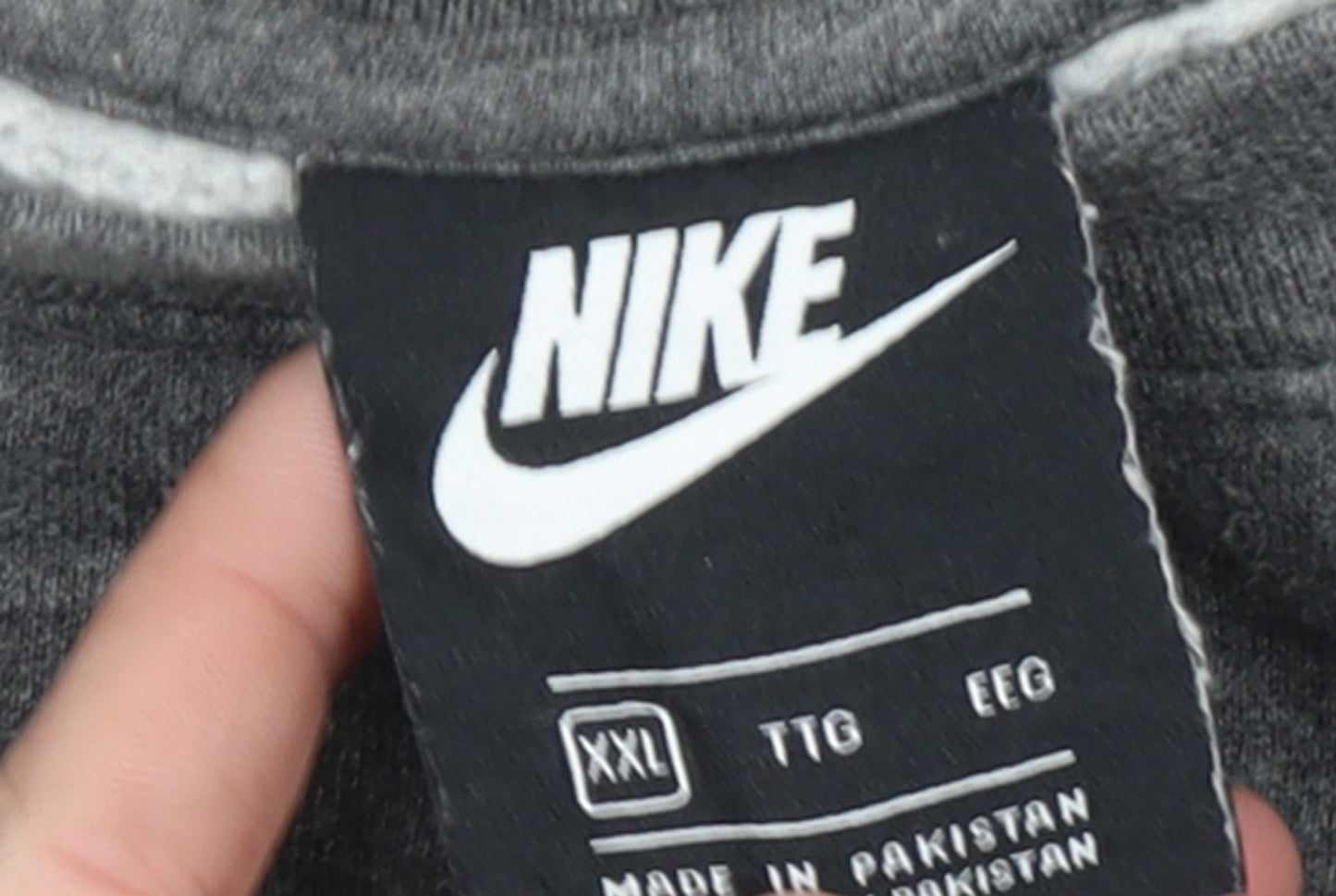 Nike Men's Grey 2XL Pullover Sweatshirt Just Do It Logo Sportswear