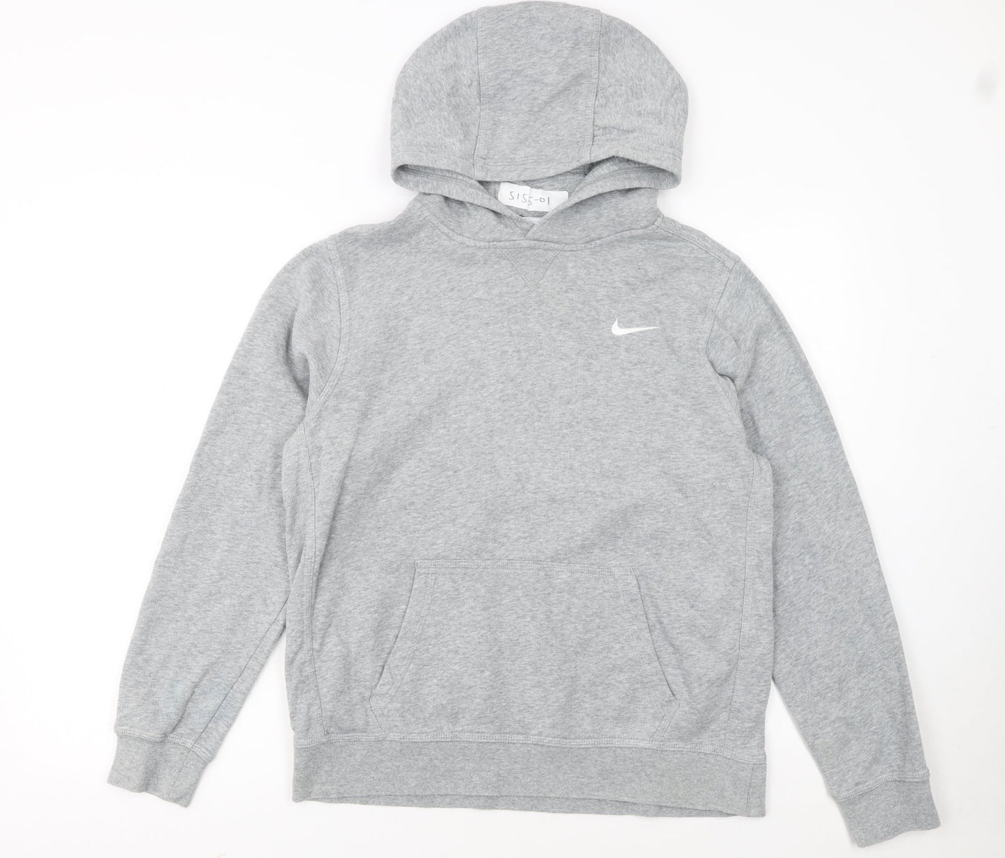 Nike Boys Grey XL Hoodie 13-15 Years Pullover Fleece Sweatshirt