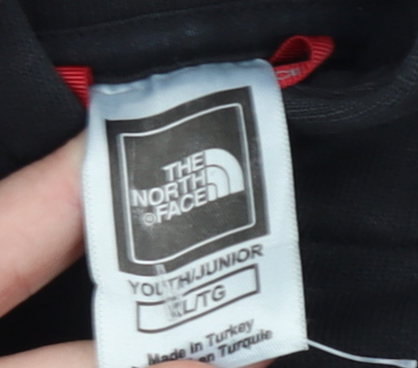 The North Face Boys Black L Pullover Fleece Hoodie Graphic Print