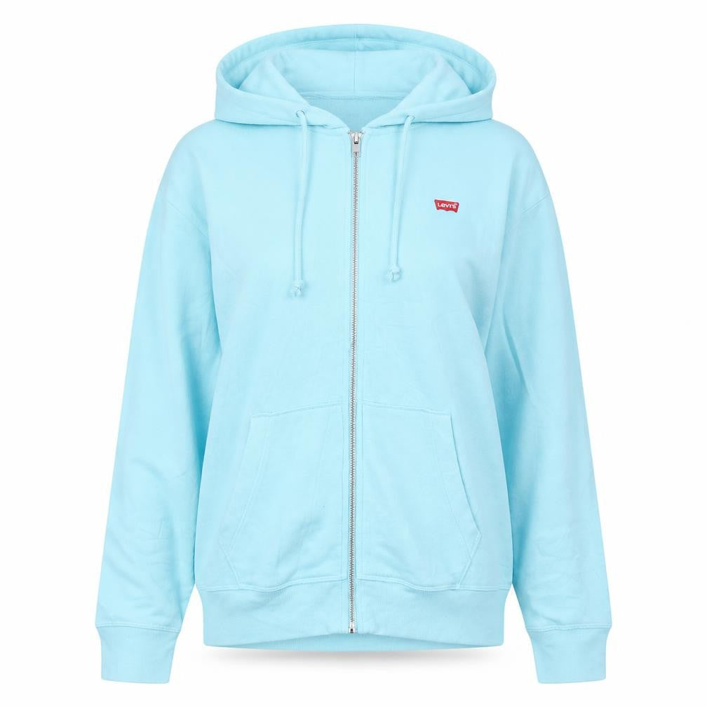 Levi's Women Blue Full Zip Hoodie XS Cotton Casual