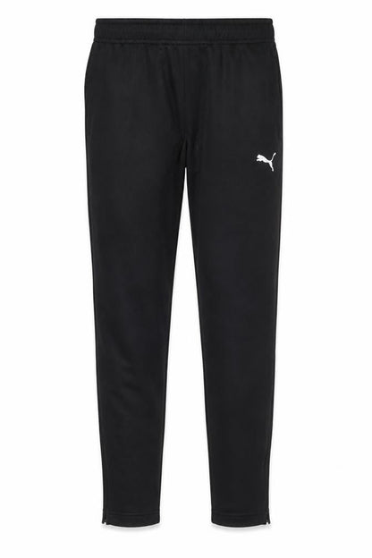 Front view of Puma boys’ black jogger trousers 13-14 years 164cm elastic waist activewear