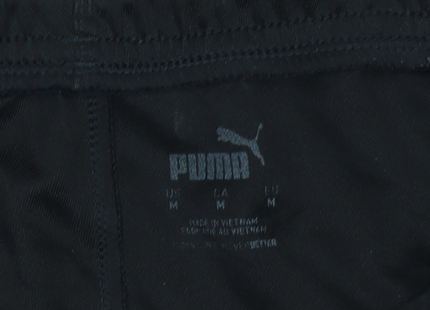 Puma Boys Black Jogger Trousers M Elastic Waist Activewear