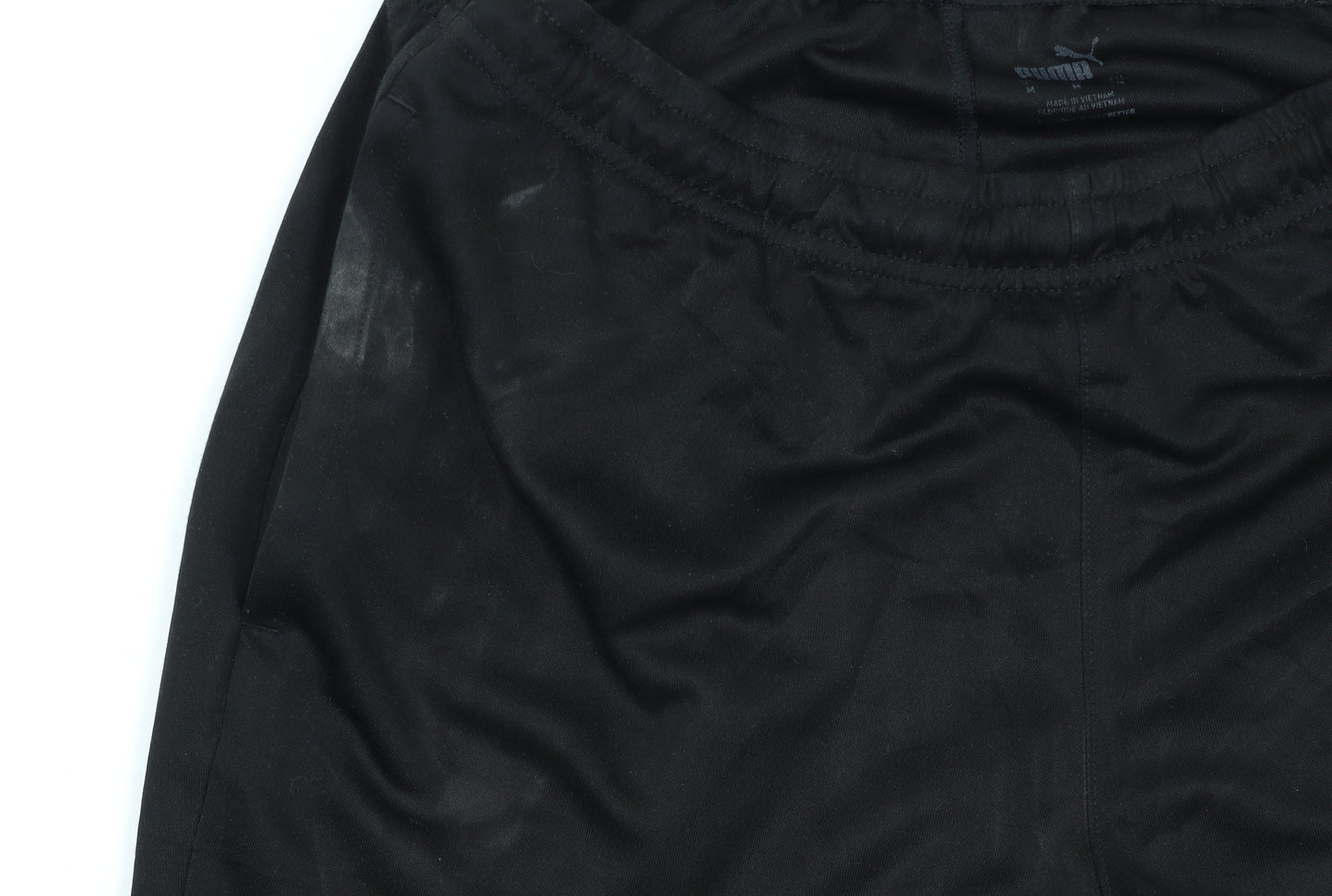 Puma Boys Black Jogger Trousers M Elastic Waist Activewear