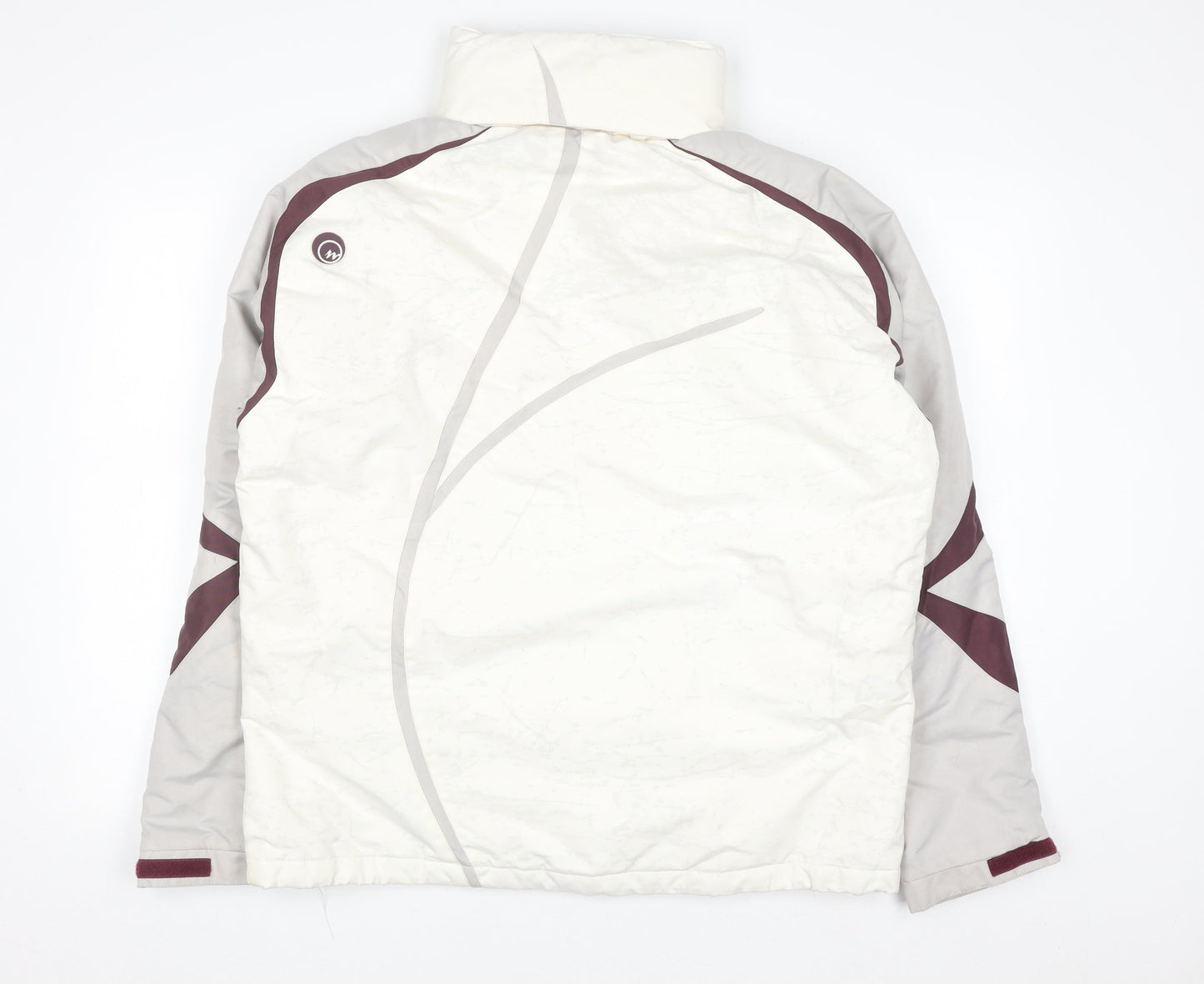 Quechua Womens White Ski Jacket Size 16 Full Zip Winter Coat
