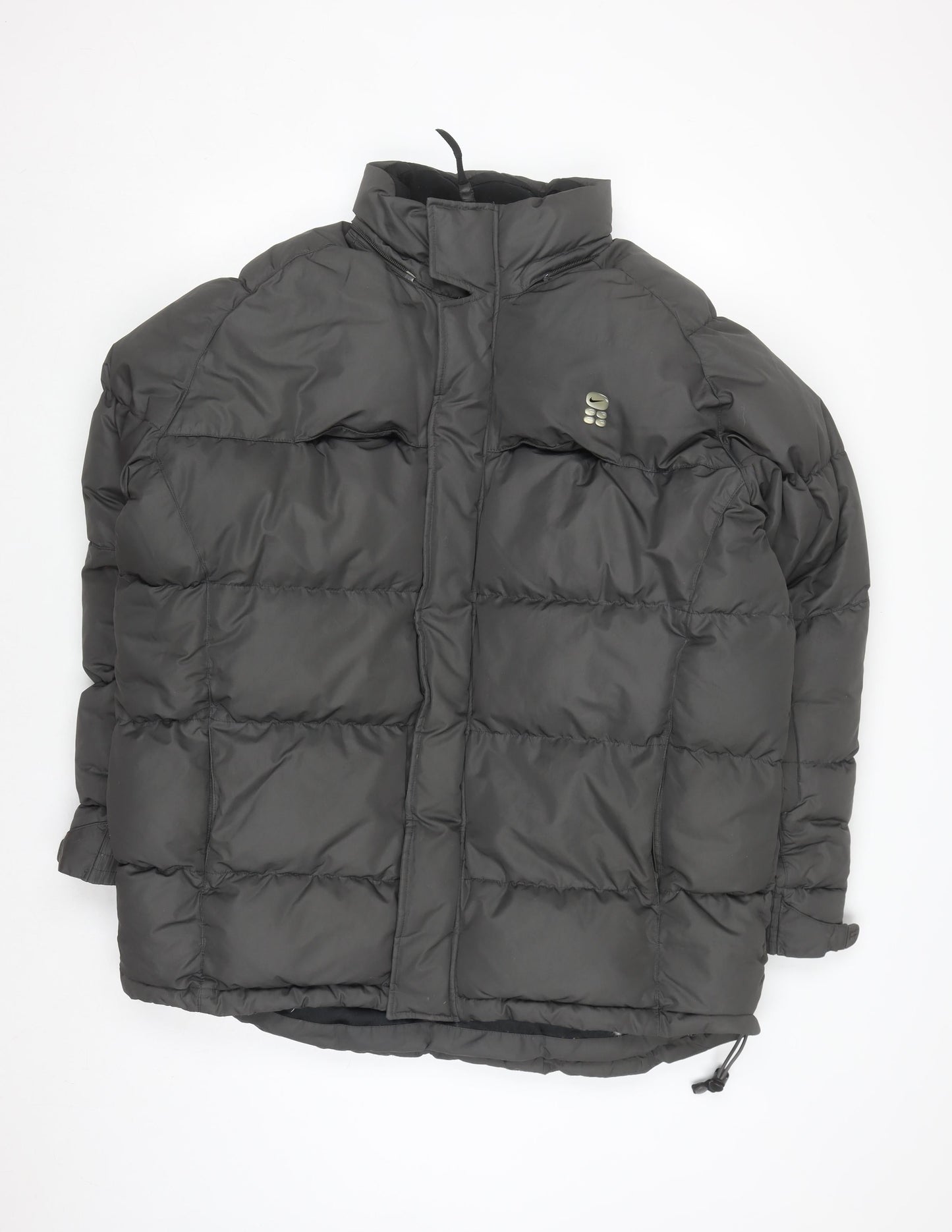 Nike Mens Black L Puffer Jacket Down Hooded Winter Coat