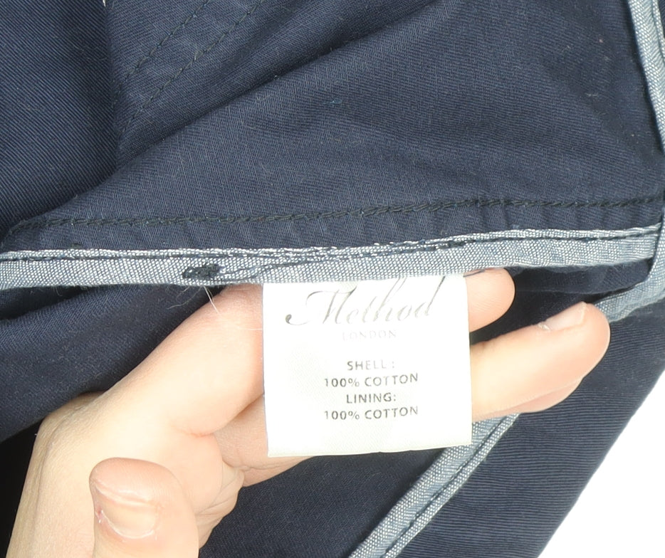 Method London Women's Blue Cotton Blazer Jacket Size 12