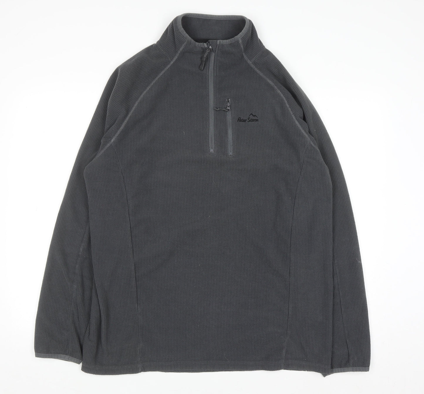 Peter Storm Men's Grey Fleece 1/4 Zip Pullover Sweatshirt Size L