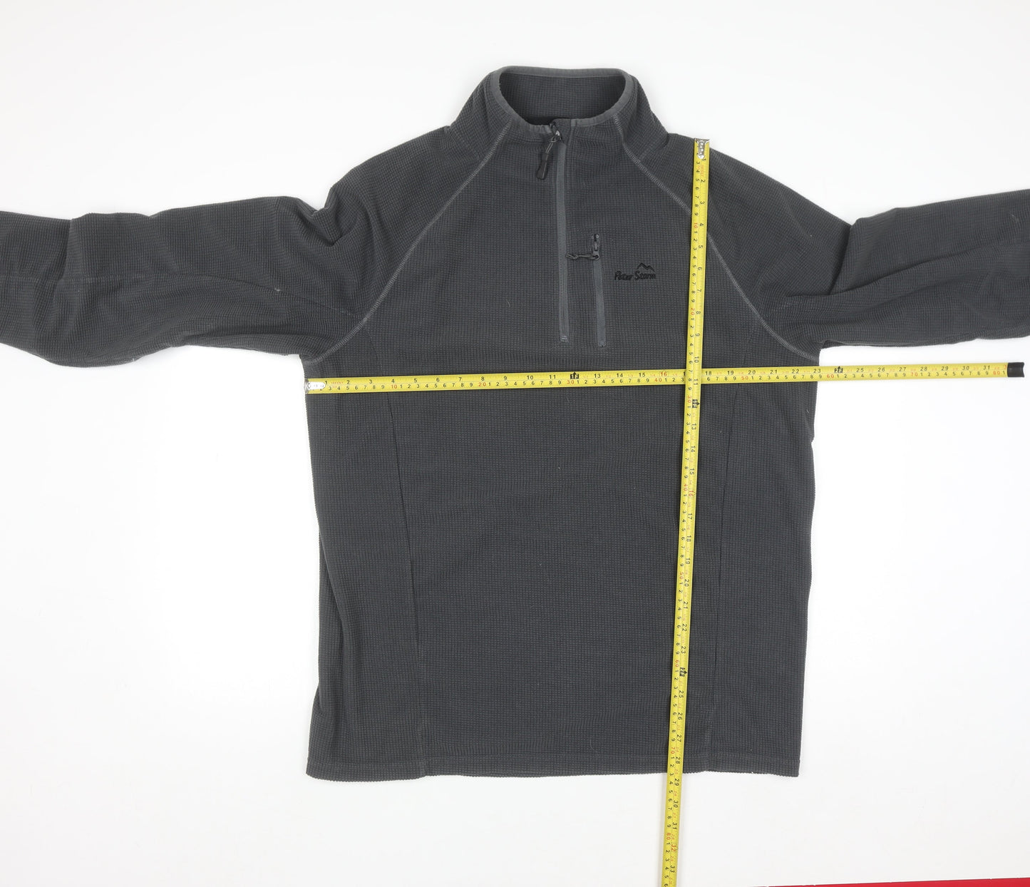 Peter Storm Men's Grey Fleece 1/4 Zip Pullover Sweatshirt Size L