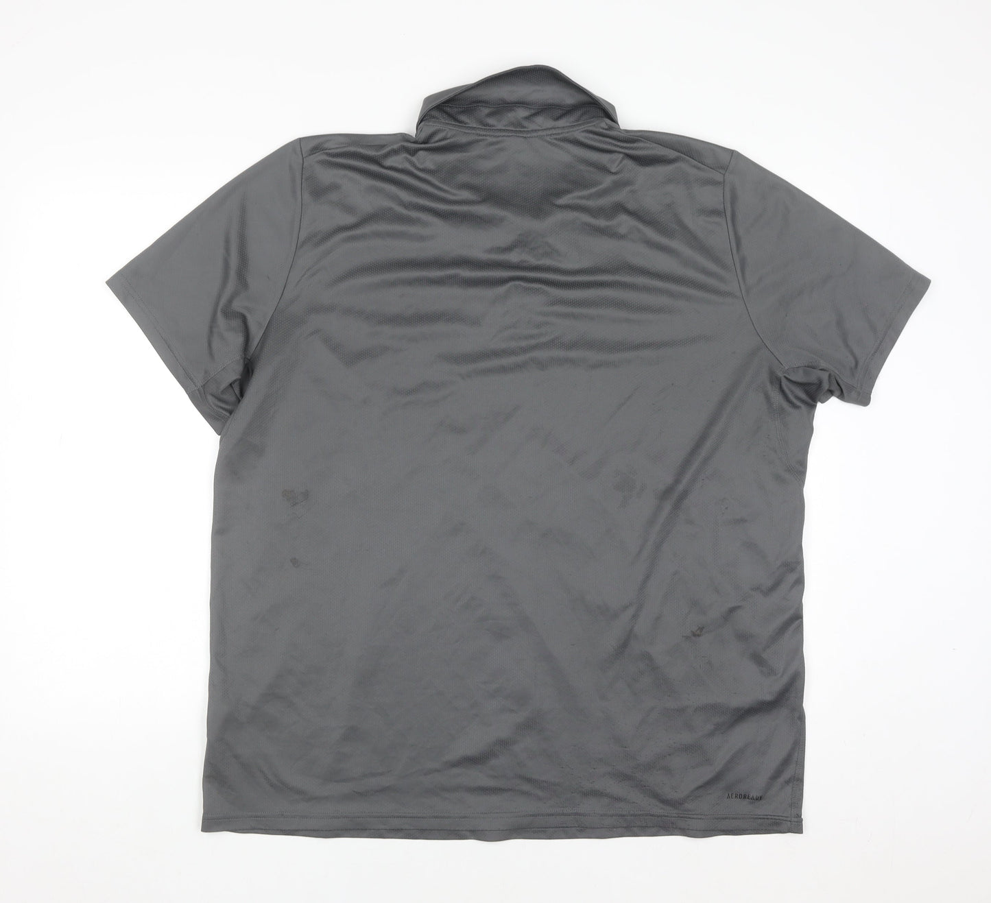 Adidas Men's Grey XL Performance Polo Shirt Lightweight Activewear