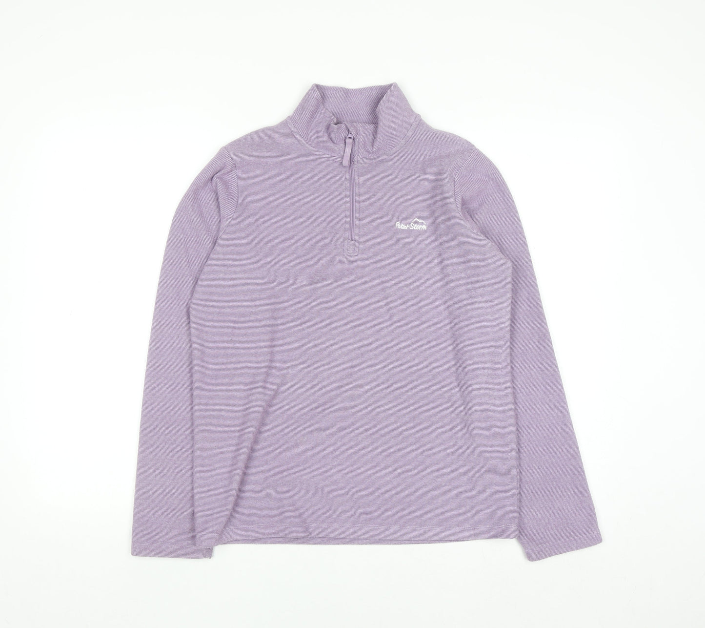 Peter Storm Girls Purple 1/4 Zip Fleece Sweatshirt Size 13 Regular Fit