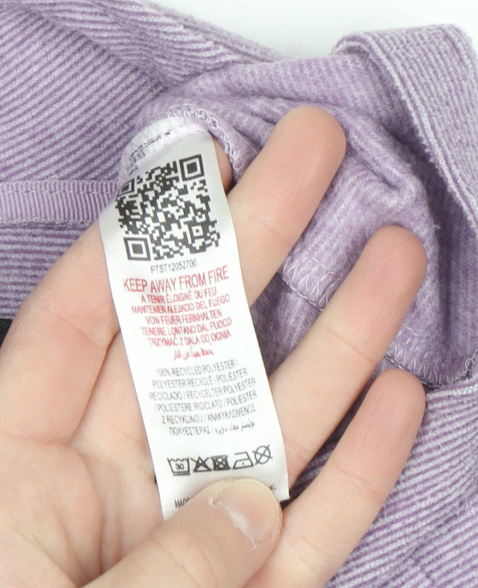 Peter Storm Girls Purple 1/4 Zip Fleece Sweatshirt Size 13 Regular Fit