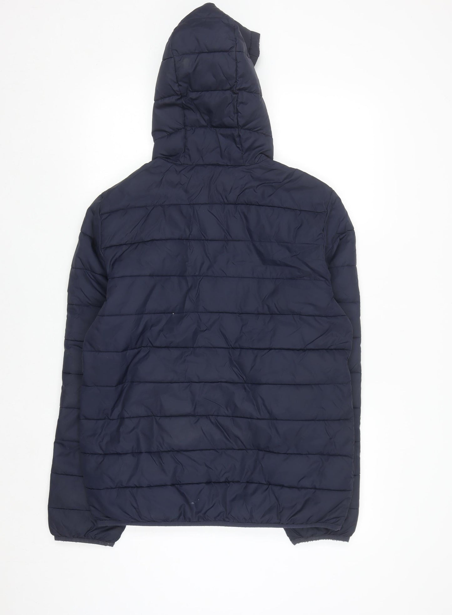 Lyle & Scott Boys Blue Hooded Puffer Jacket 15-16 Years Full Zip Lightweight