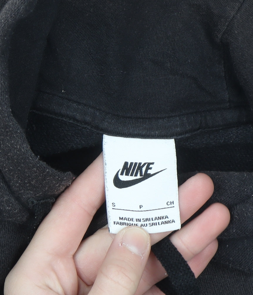 Nike Men's Black Pullover Hoodie Small Regular Fit Fleece Sweatshirt