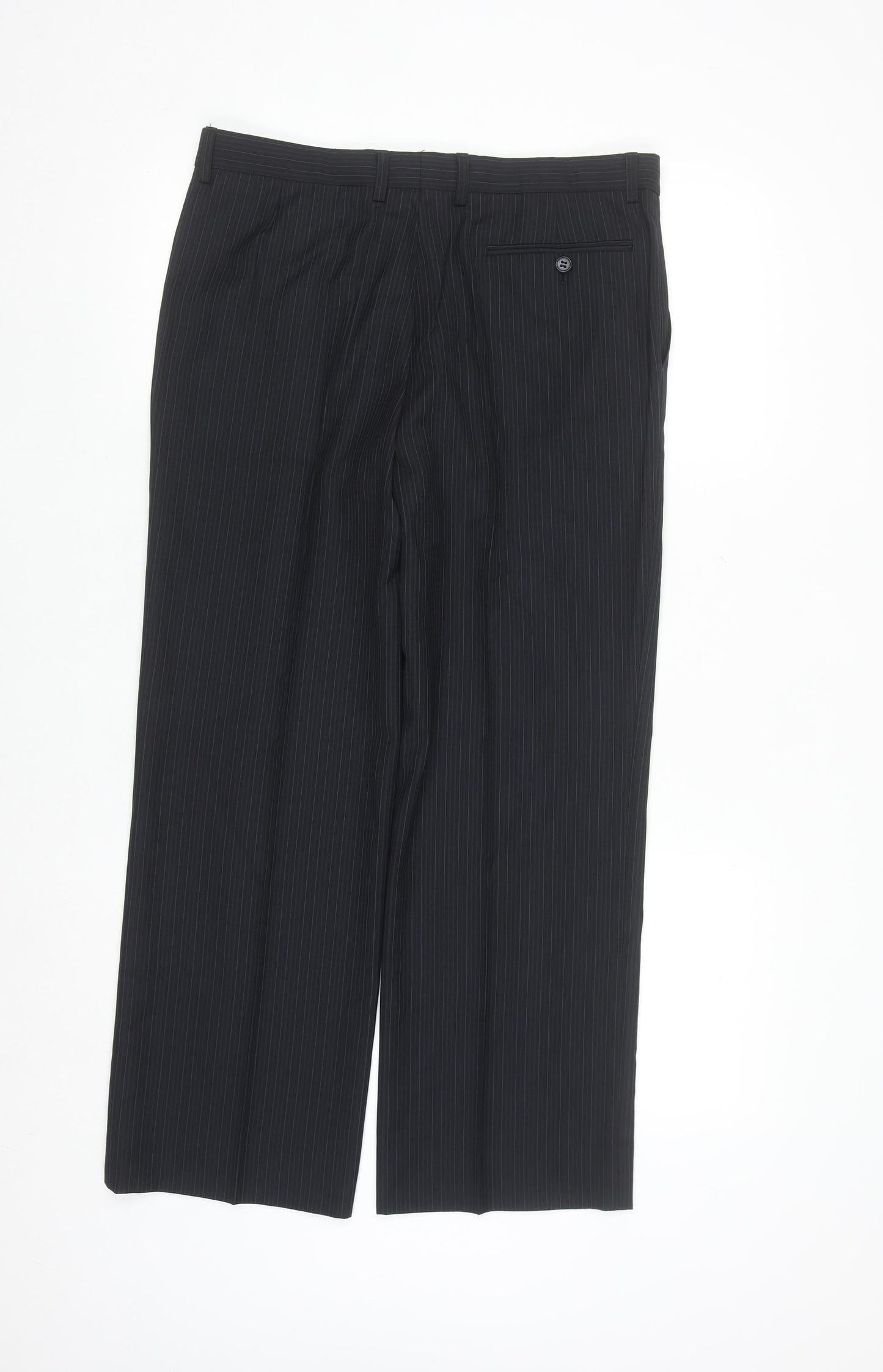 St. George by Duffer Boys Black Pinstripe Dress Trousers 15 Years Formal School