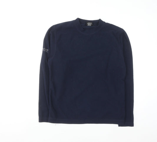 Preloved Polartec Men’s Blue Fleece Pullover Sweatshirt Small Regular Fit - Front