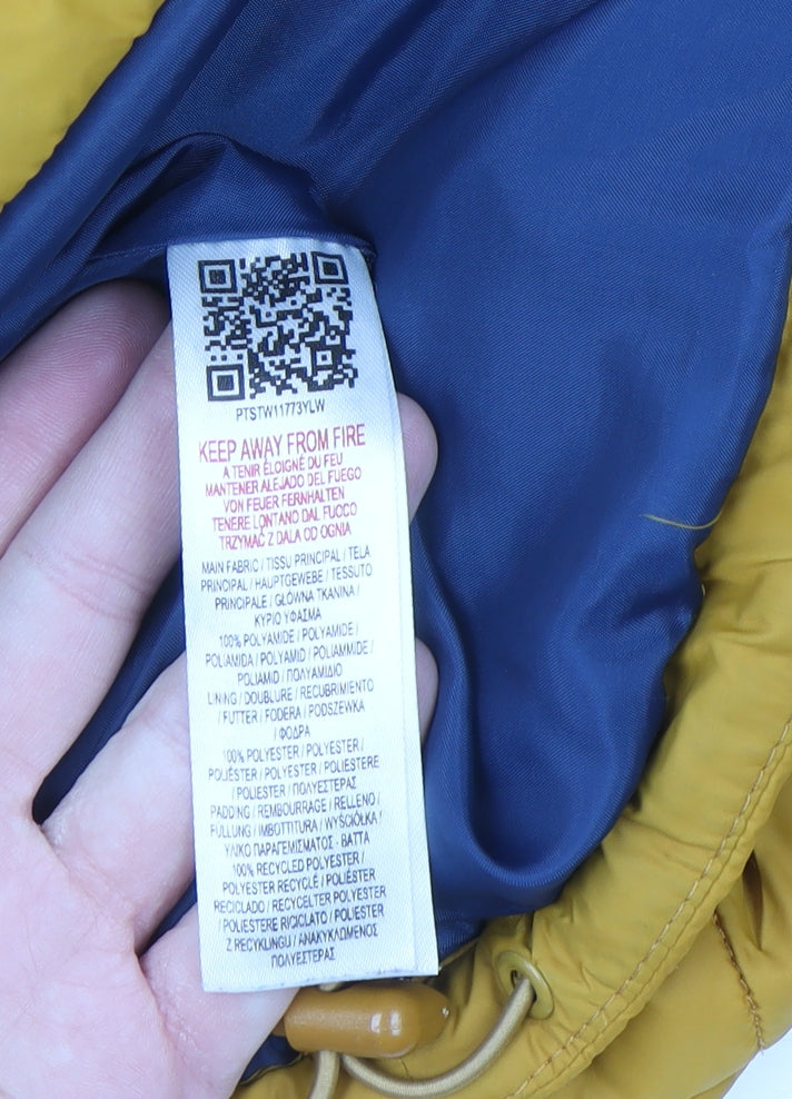 Peter Storm Women Yellow Hooded Puffer Jacket Size 14