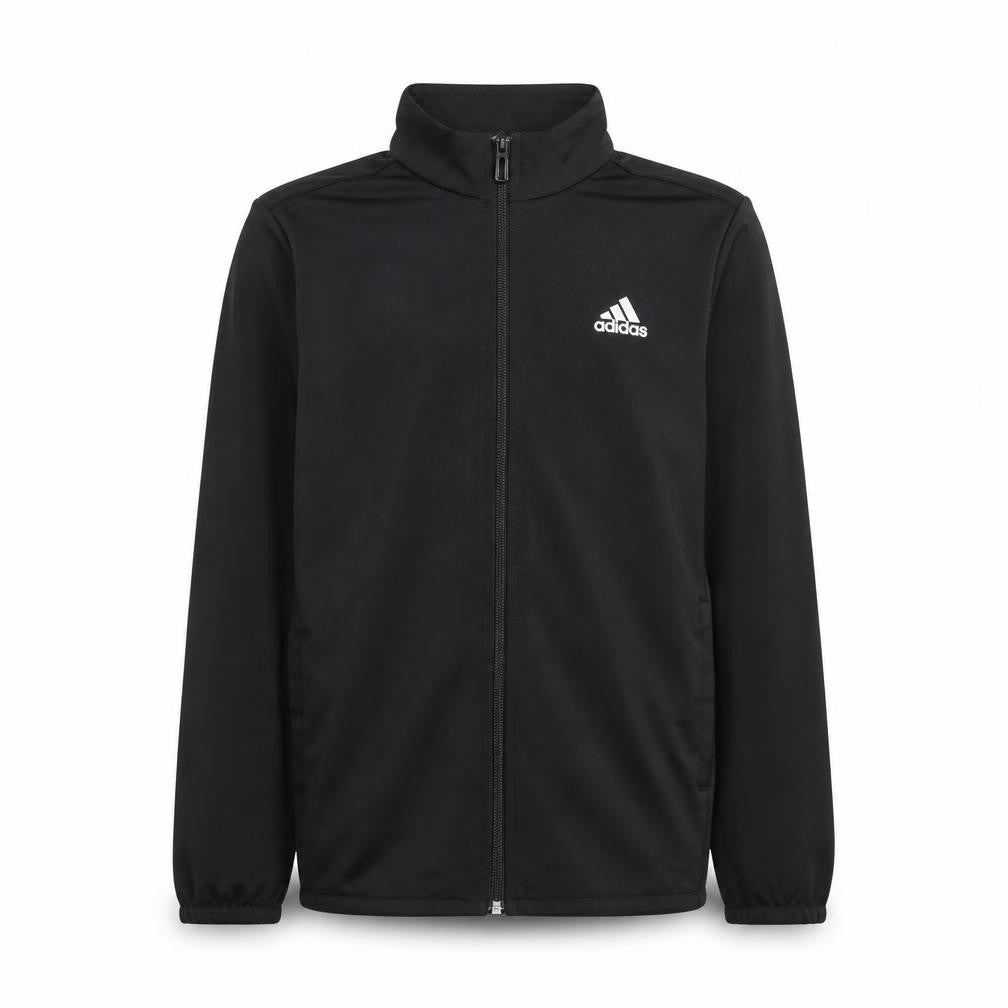Adidas Boys Black 7-8 Years Track Jacket Full Zip Lightweight Activewear