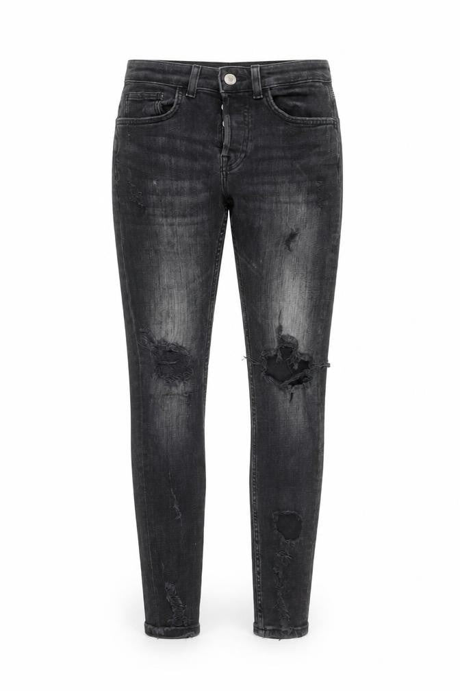 Zara Women's Black Distressed Skinny Jeans Size 10