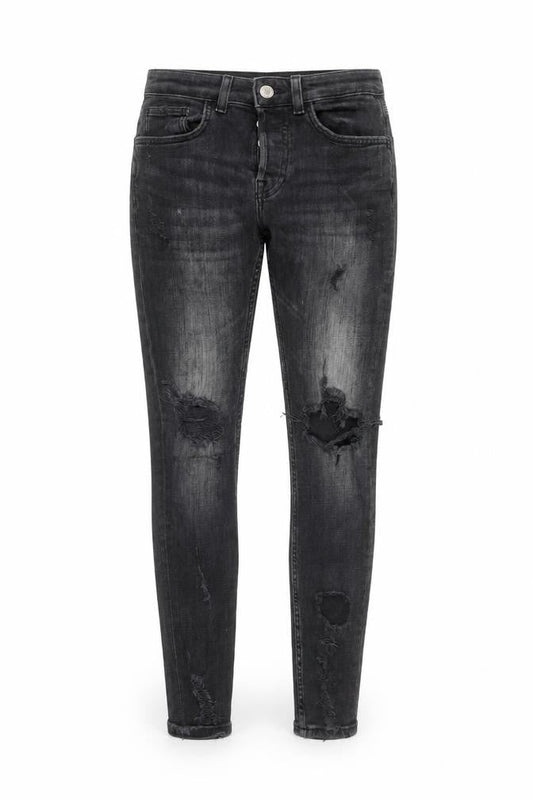 Zara Women's Black Distressed Skinny Jeans Size 10