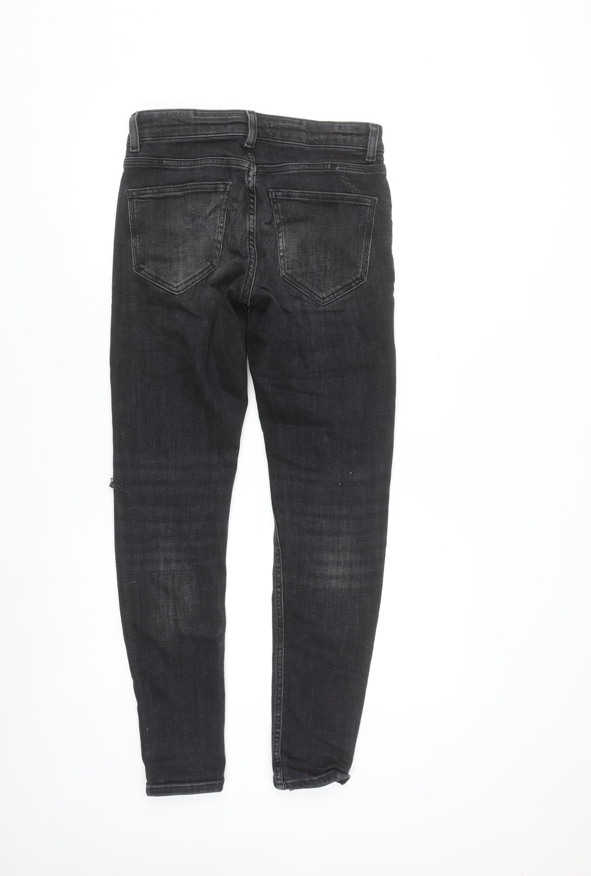 Zara Women's Black Distressed Skinny Jeans Size 10
