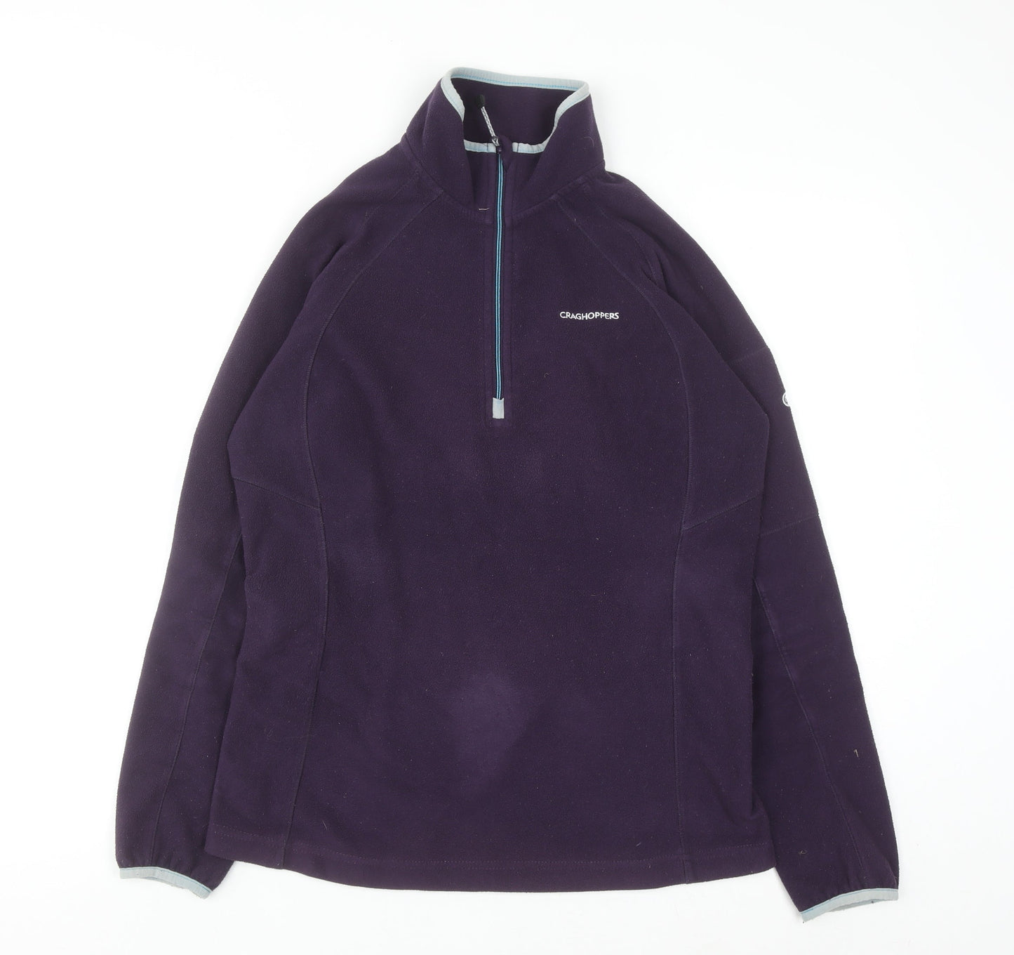 Craghoppers Women's Purple 1/2 Zip Fleece Pullover UK 12